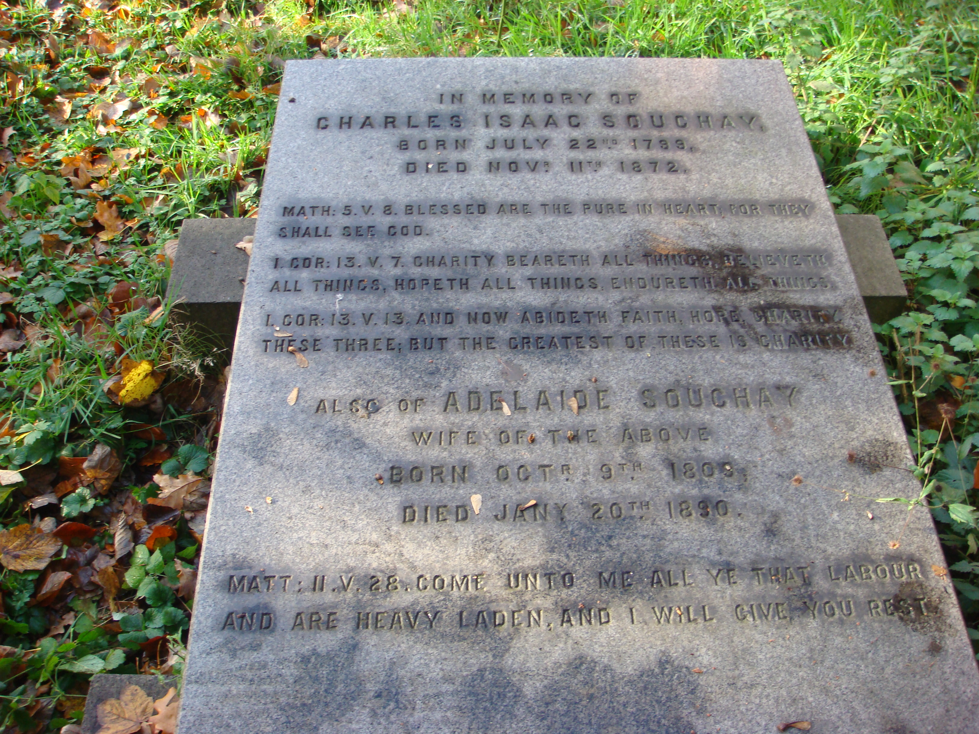 St Pauls Souchay grave Withington