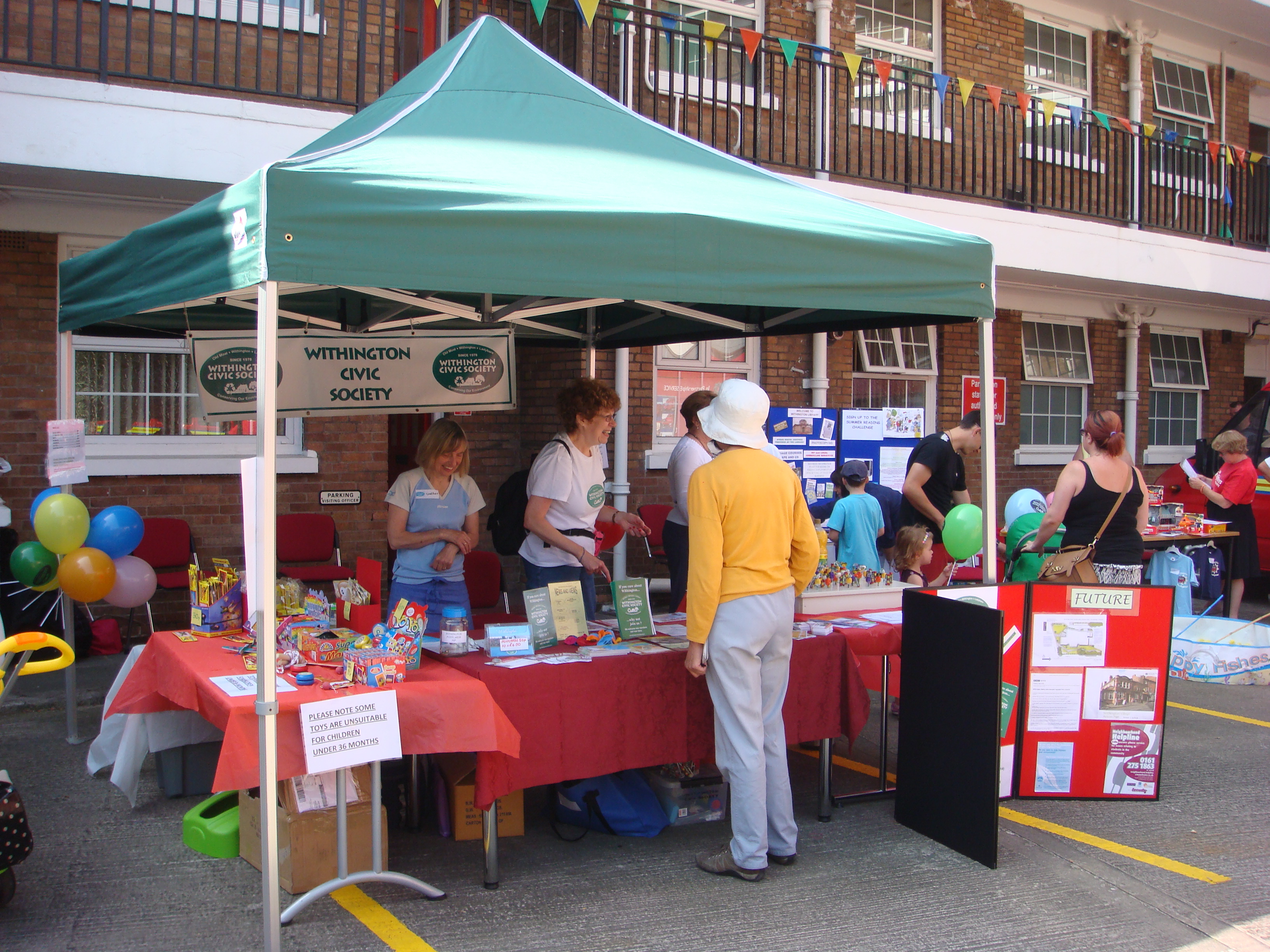 Withington Civic Society stall, Fire-station, 2013