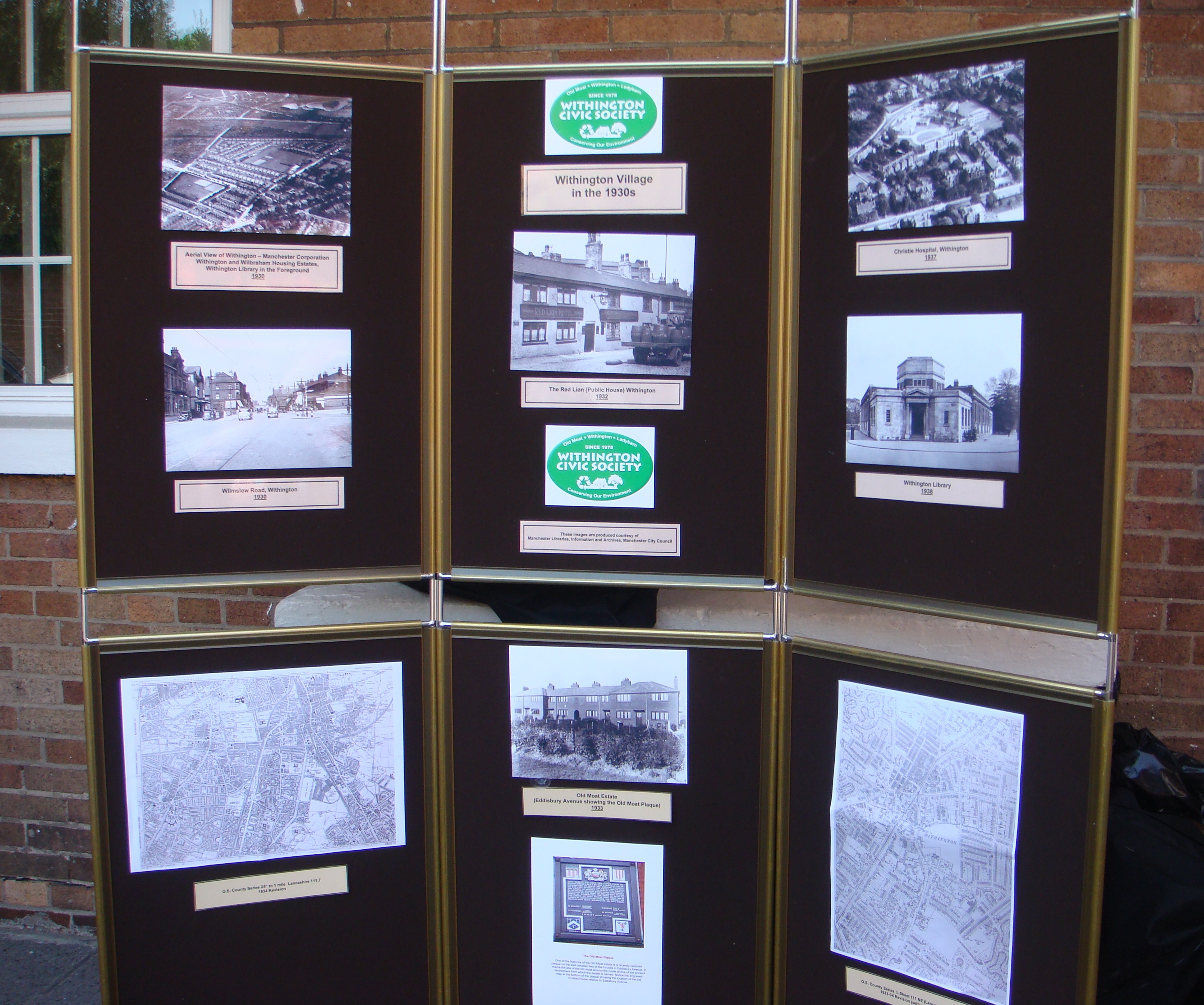 Withington history display, fire-station, 2013.