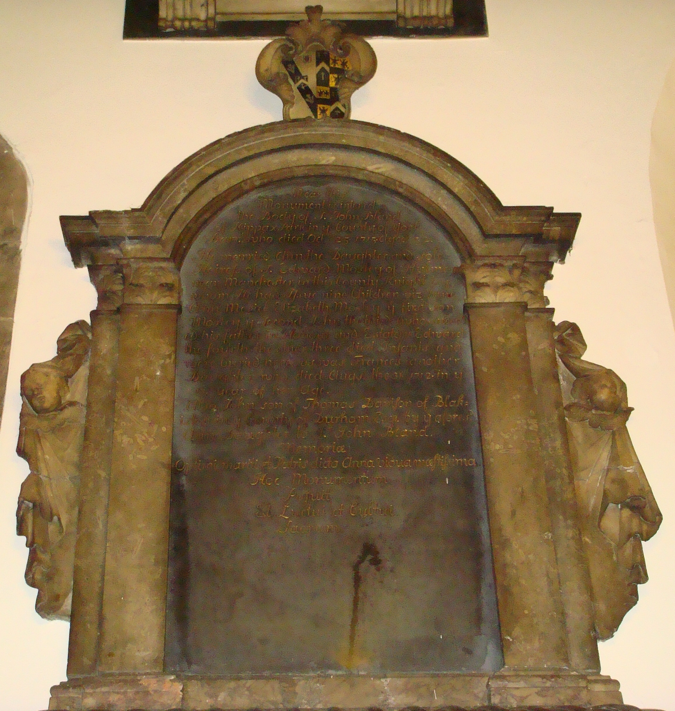 Monument to Sir John Bland, St James&#39; Church, Didsbury.